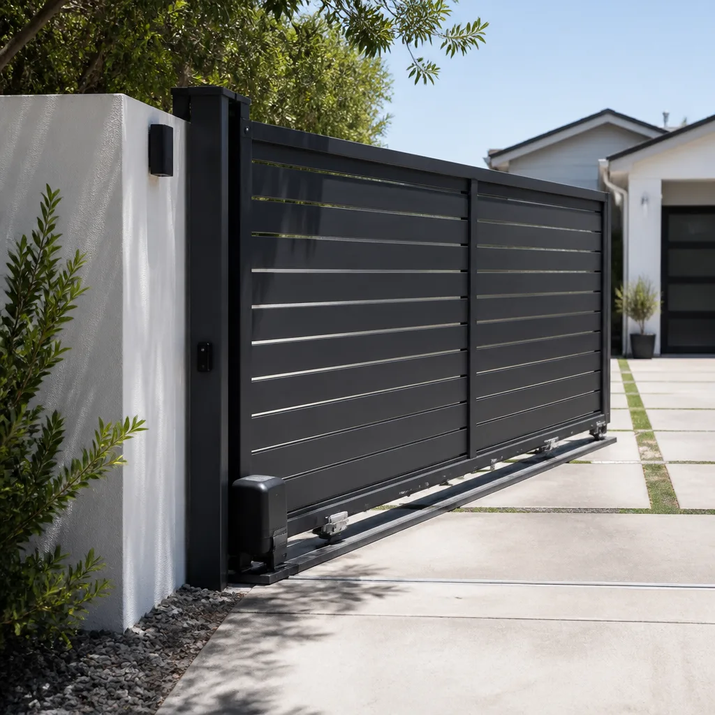 Sliding driveway gates